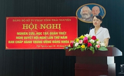 Đảng bộ Sở Tư pháp: Nghiên cứu, học tập, quán triệt Nghị quyết  Hội nghị lần thứ 5, BCH Trung ương Đảng khóa XIII