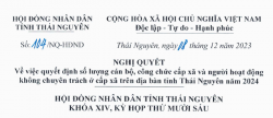 Quyết định số lượng cán bộ, công chức cấp xã và người hoạt động không chuyên trách ở cấp xã trên địa bàn tỉnh Thái Nguyên
