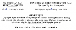 Định mức kinh tế - kĩ thuật đối với các chương trình bối dưỡng giáo viên và cán bộ quản lý giáo dục