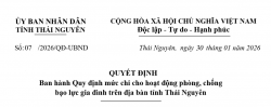 Quy định mức chi cho hoạt động phòng, chống bạo lực gia đình trên địa bàn tỉnh Thái Nguyên