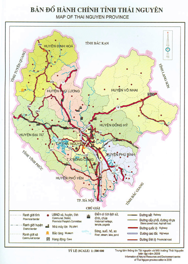 Bản đồ hành chính tỉnh
